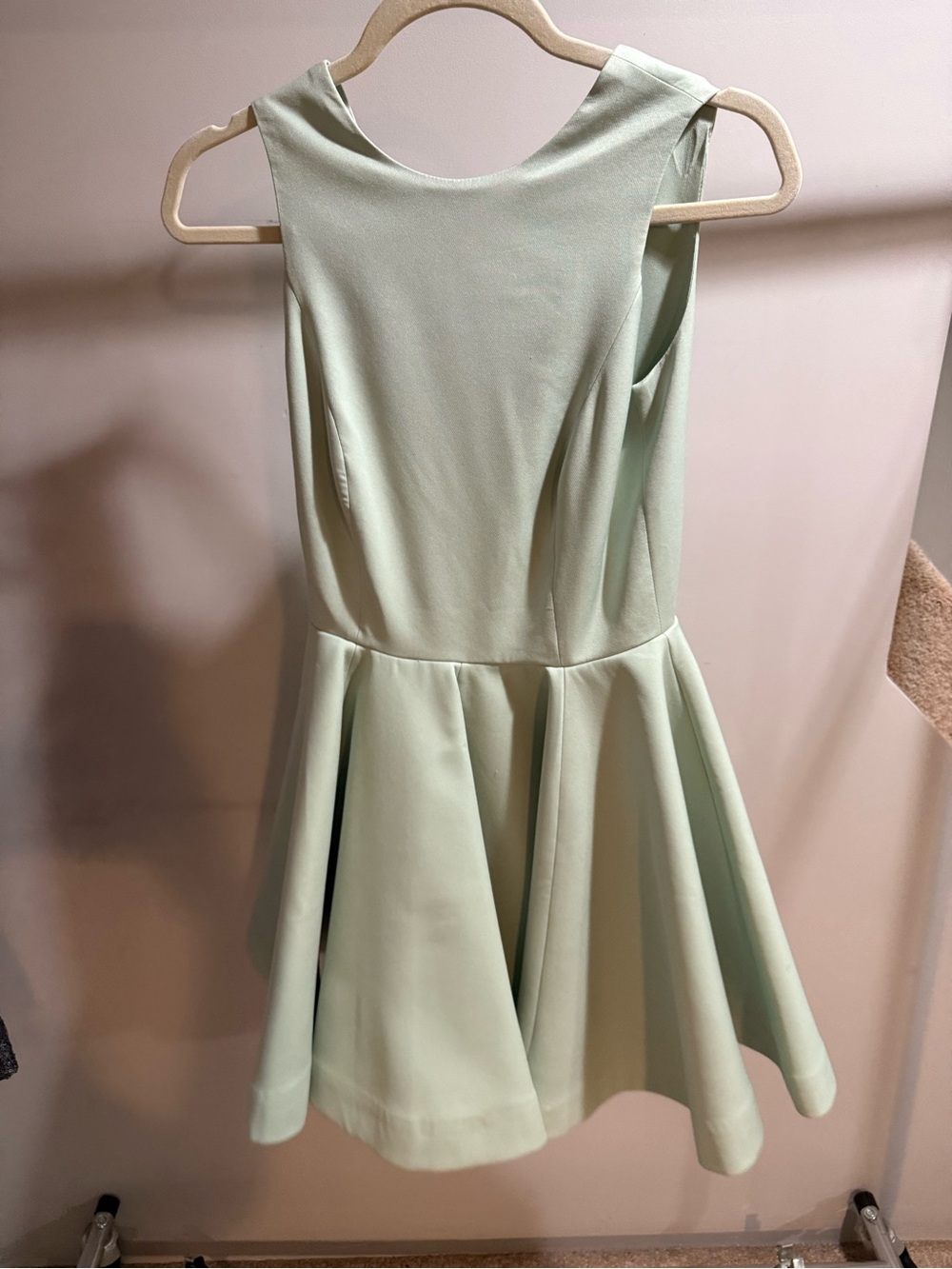 AQ/AQ Light Mint Green Sleeveless Fit-and-Flare Dress
